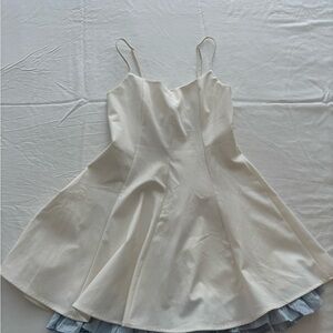 Zara White Spaghetti Strap Mini Dress